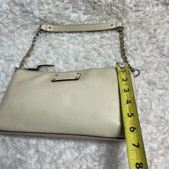 Kate Spade New York Leather Beige Chain-Link small Shoulder Bag - Picture 7 of 12